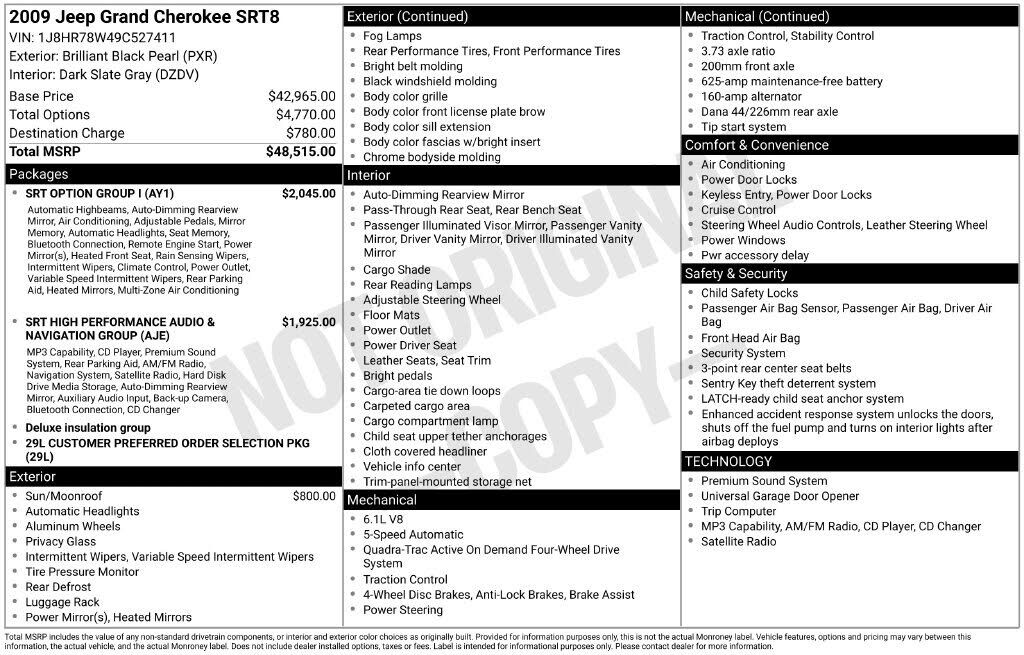 2009 JEEP Grand Cherokee
