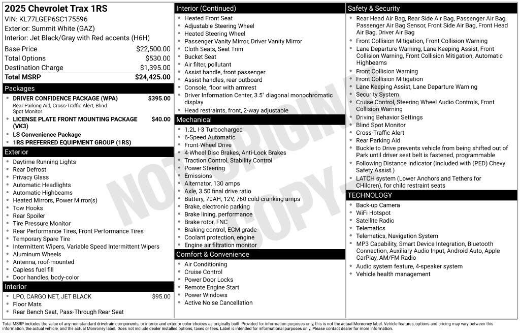 2025 CHEVROLET Trax