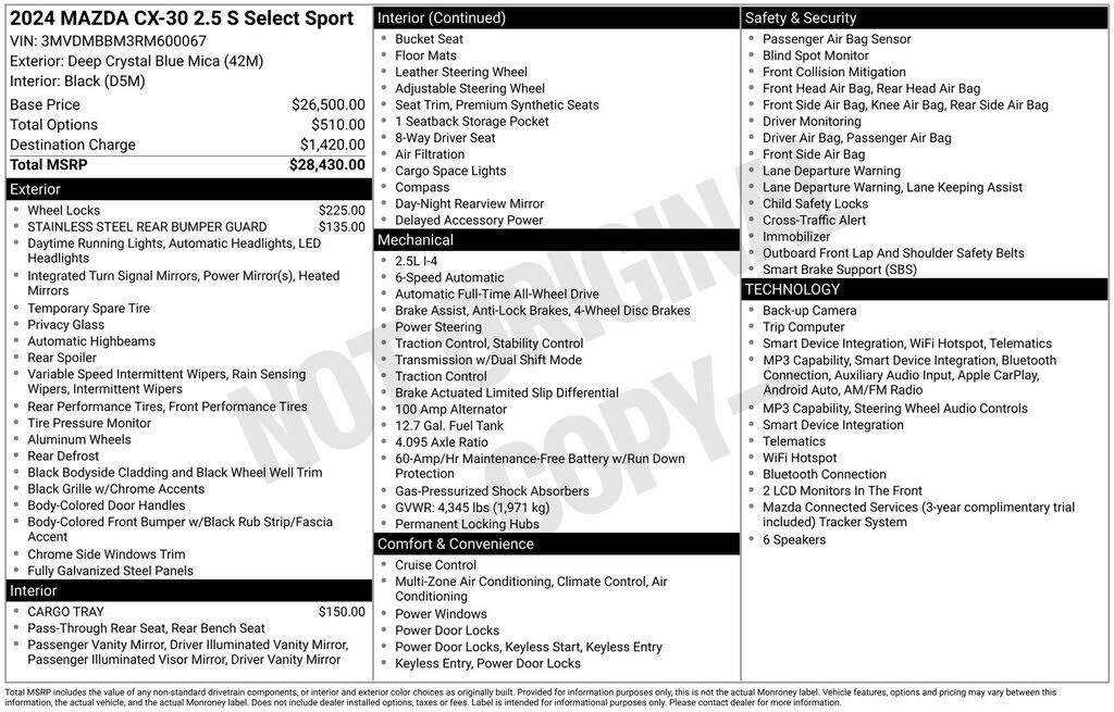 2024 MAZDA CX-30