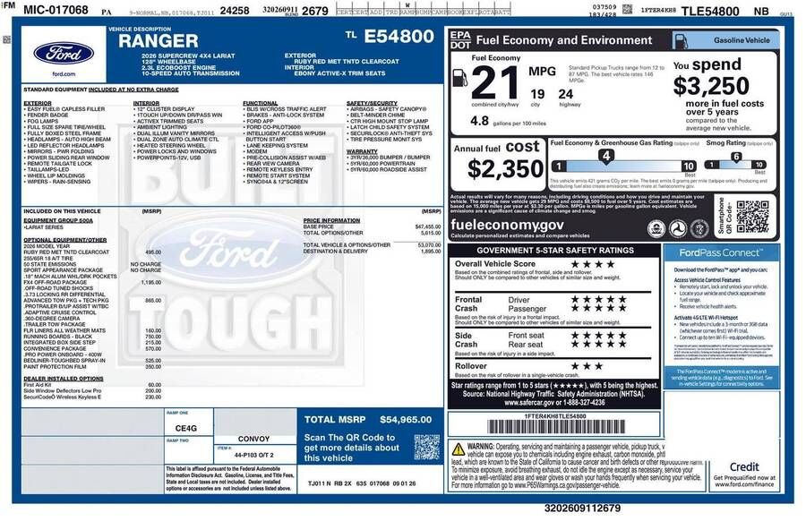 2026 FORD Ranger