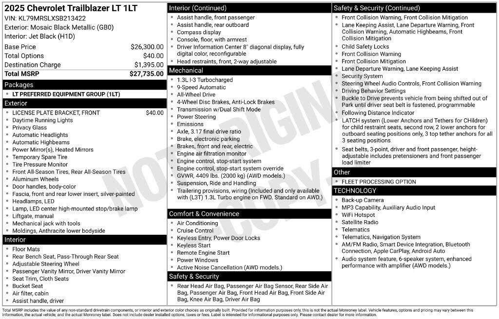 2025 CHEVROLET Trailblazer