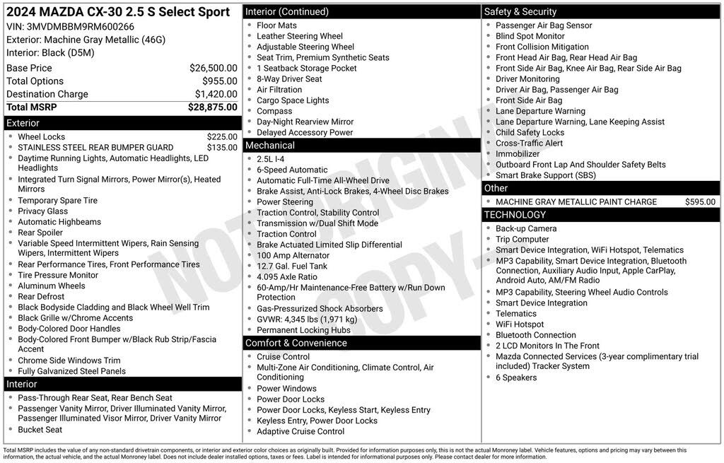 2024 MAZDA CX-30