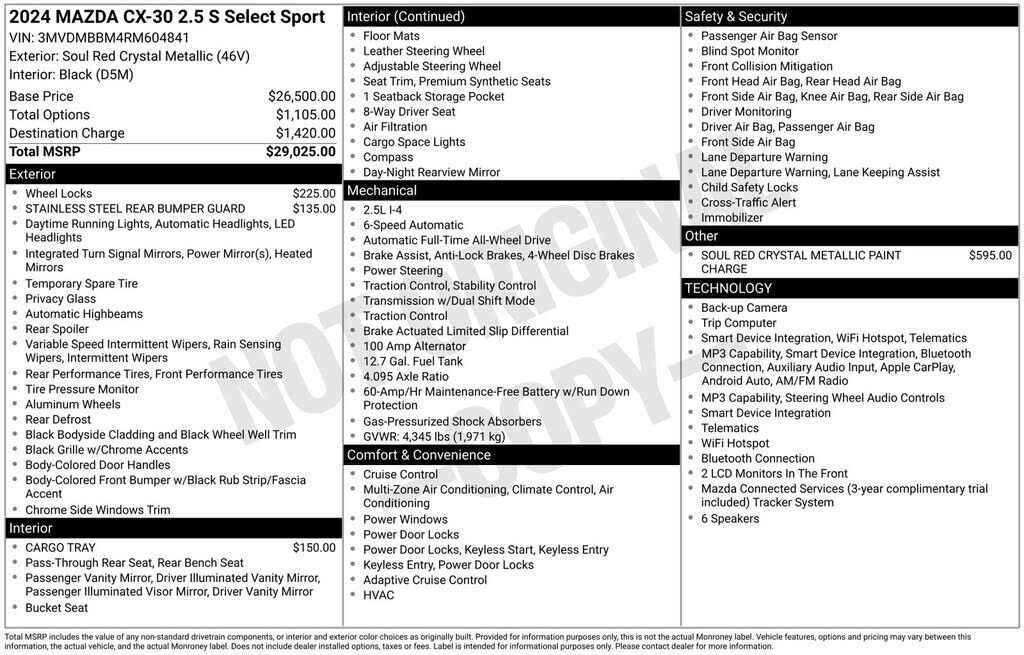 2024 MAZDA CX-30