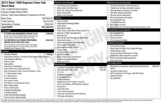 2012 DODGE Ram