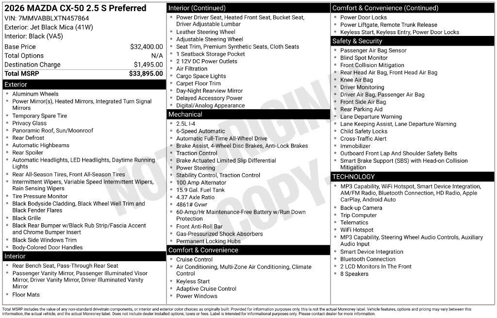 2026 MAZDA CX-50
