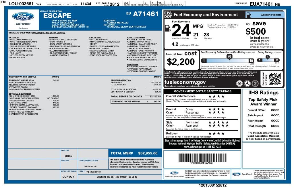 2014 FORD Escape