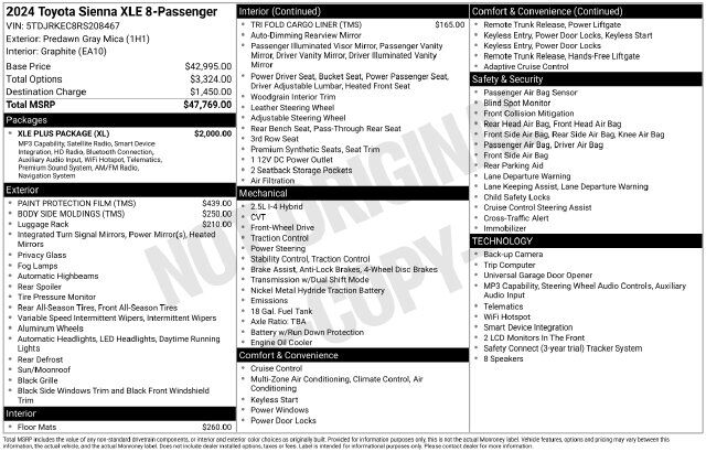 2024 TOYOTA Sienna