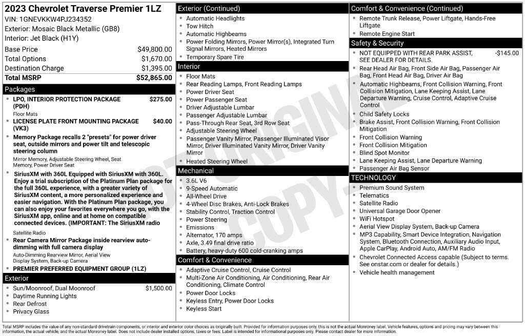 2023 CHEVROLET Traverse