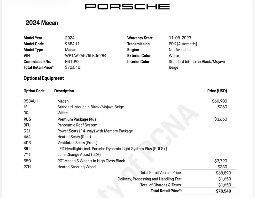 2024 PORSCHE Macan