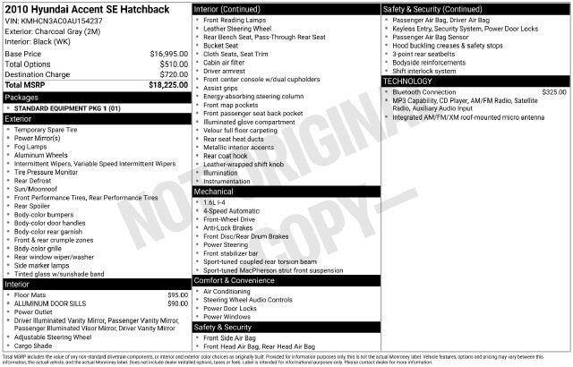 2010 HYUNDAI Accent