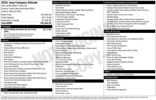 2026 JEEP Compass