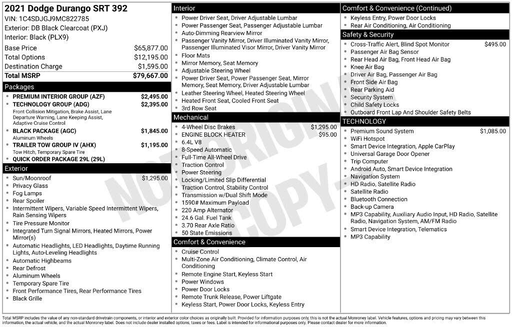 2021 DODGE Durango