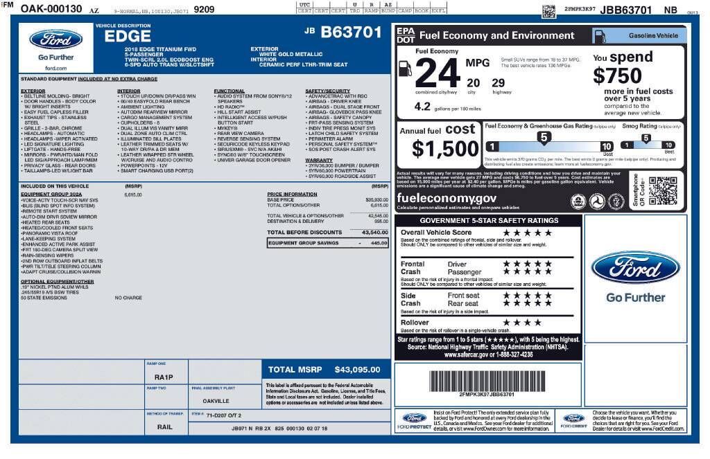 2018 FORD Edge