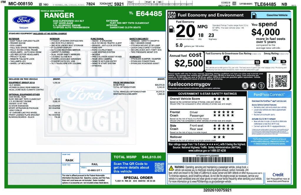 2026 FORD Ranger