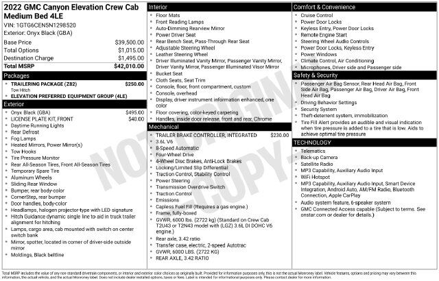 2022 GMC Canyon