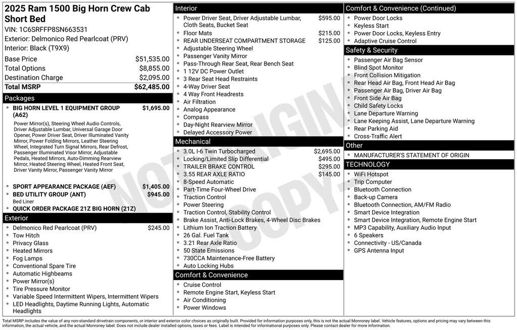 2025 RAM 1500
