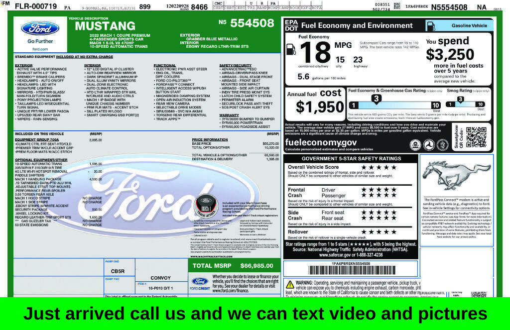 2022 FORD Mustang
