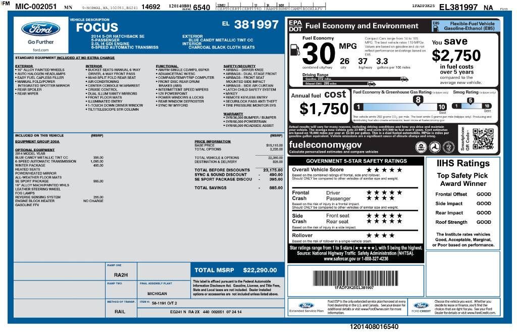 2014 FORD Focus