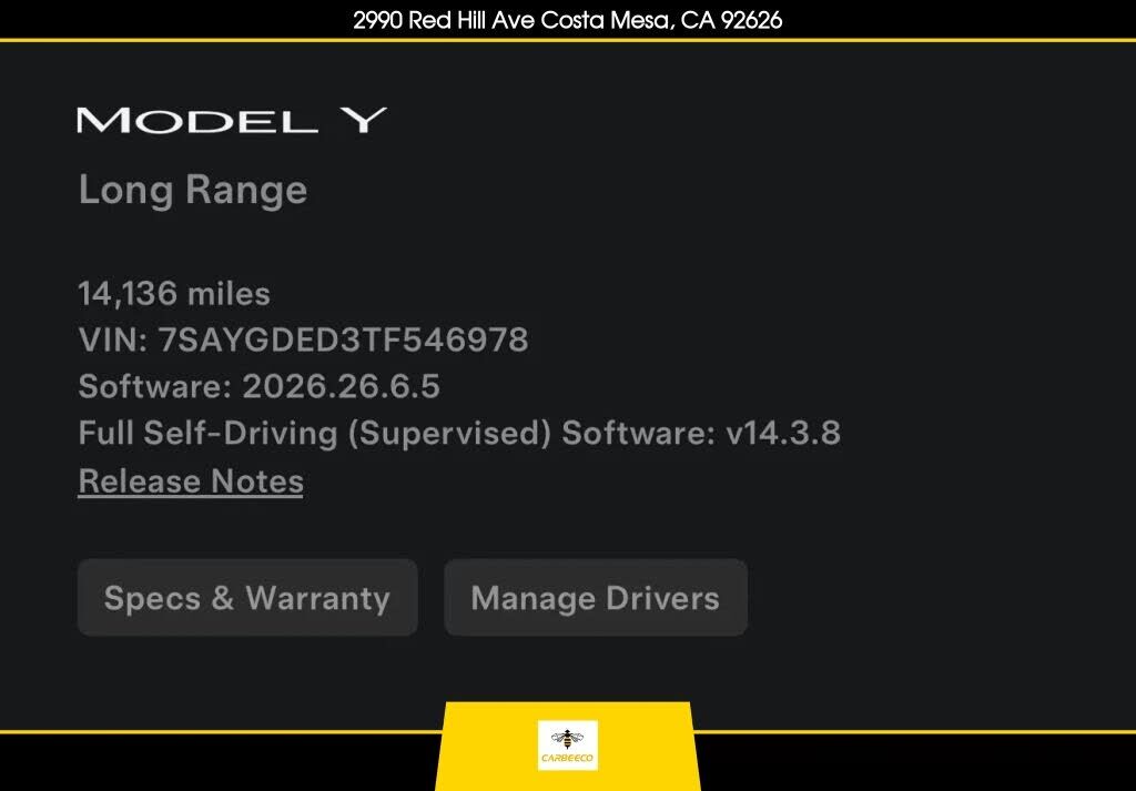 2026 TESLA Model Y
