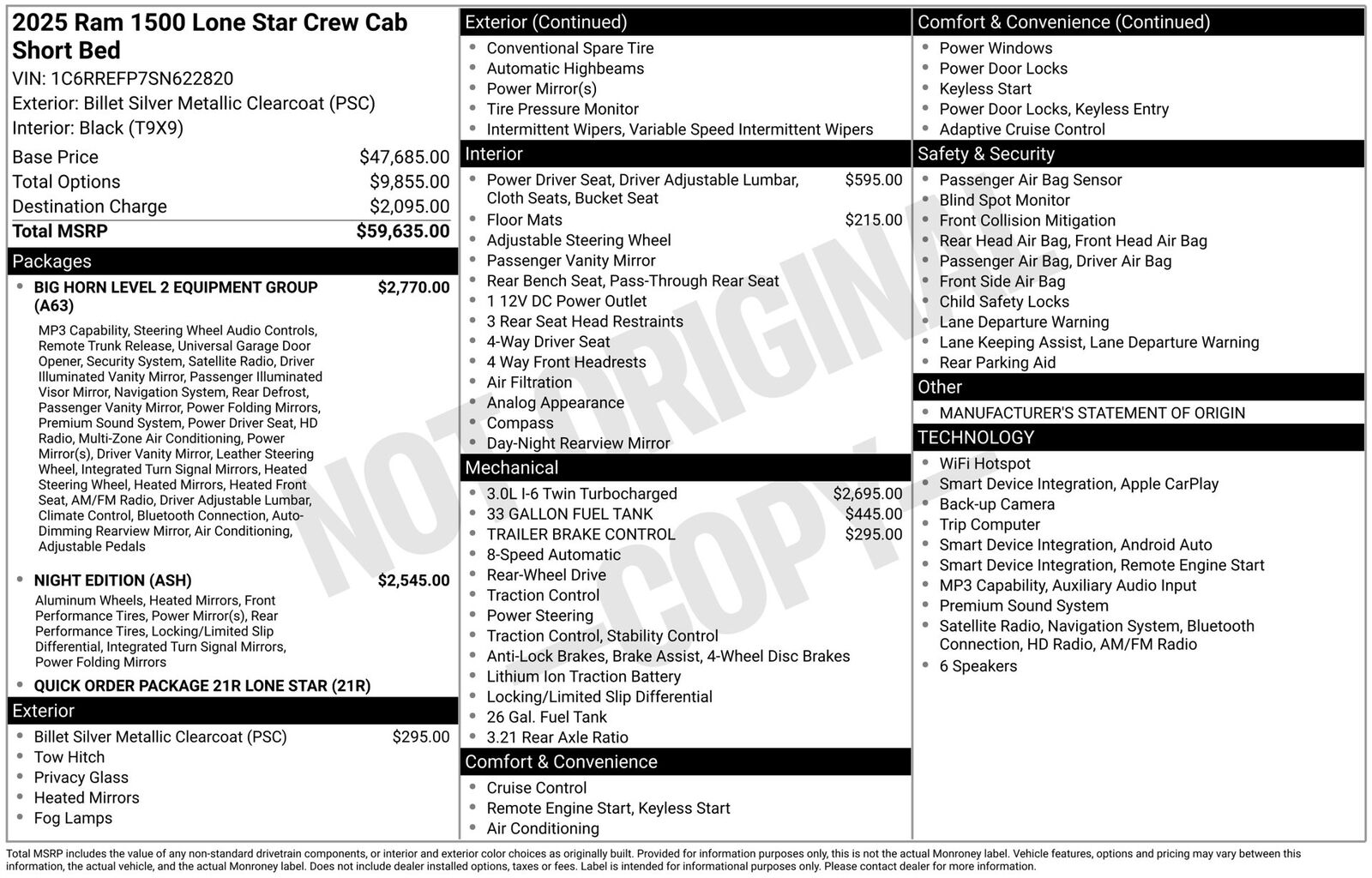 2025 RAM 1500