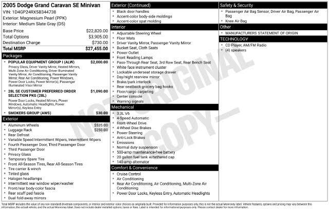 2005 DODGE Caravan