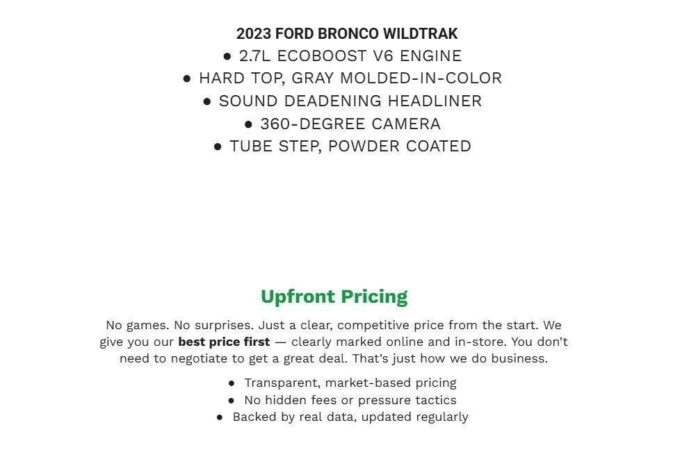 2023 FORD Bronco