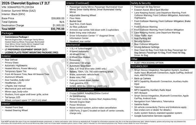 2026 CHEVROLET Equinox